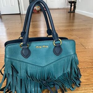 100% authentic vintage Miu Miu Coloblock Fringe Handlebag